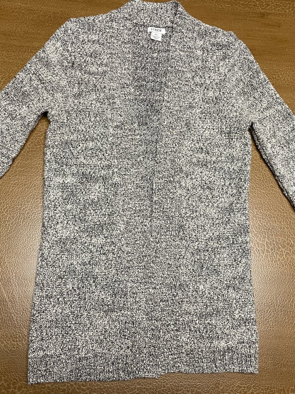 J Crew Shrug Cardigan Black & White Knitted Sweater - Size XXS